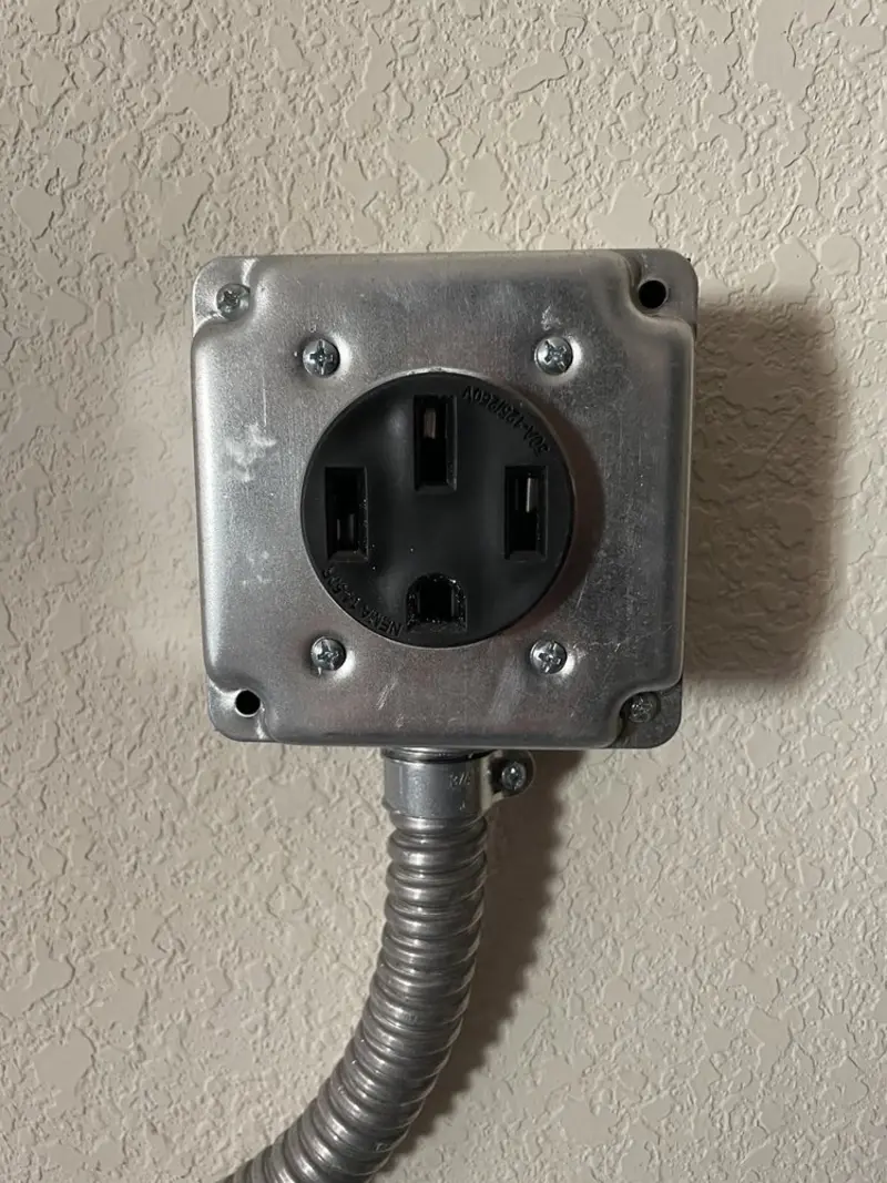 NEMA 14-50 outlet installed for Electrical Panel Upgrade in Montecito