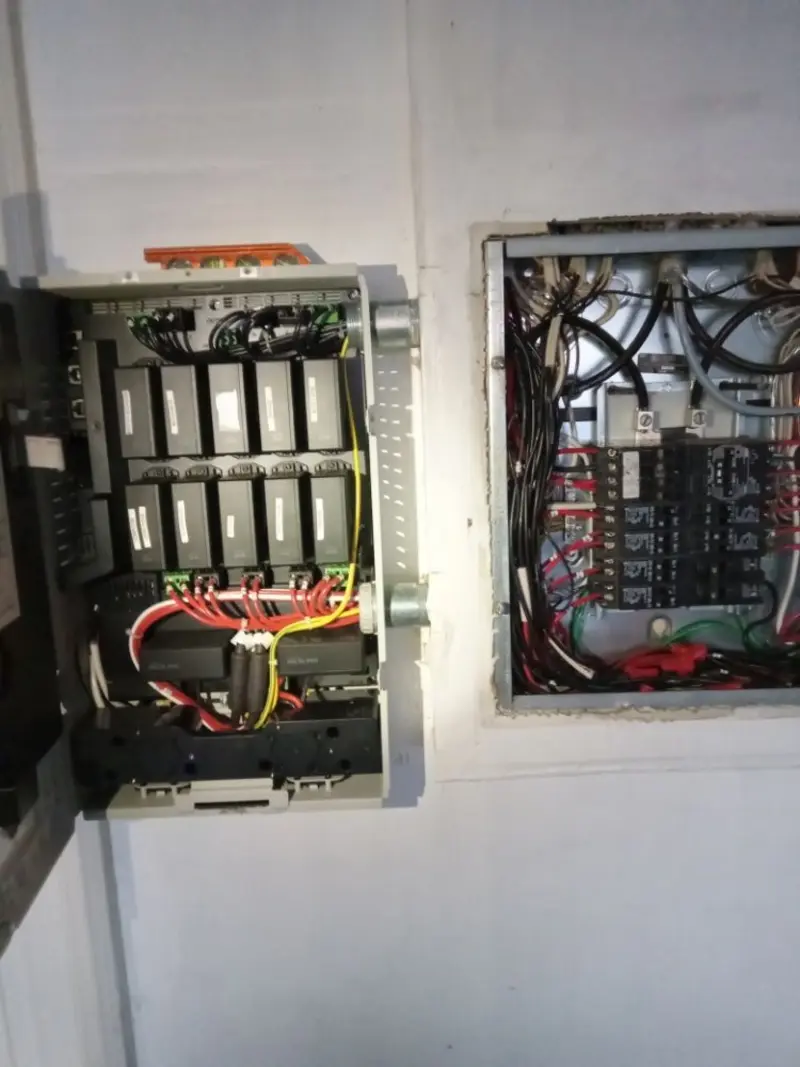 Electrical panel upgrade completed for Security Camera Wiring in Montecito